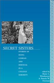 Cover of: Secret Sisters: Stories of Being Lesbian and Bisexual in a College Sorority