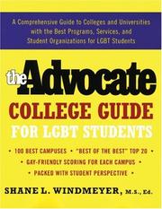 Cover of: The Advocate College Guide for LGBT Students by Shane L. Windmeyer