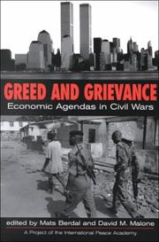 Cover of: Greed and Grievance: Economic Agendas in Civil Wars
