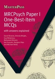 Cover of: Mrcpsych Paper I OneBestItem McQs