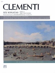 Cover of: Clementi  Six Sonatas Op 4 Op 37 38
            
                Alfred Masterwork Edition