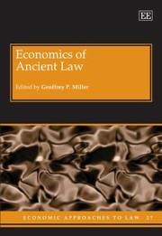 Cover of: Economics of Ancient Law by 