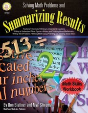 Cover of: Solving Math Problems and Summarizing Results Grades 5  8 by 