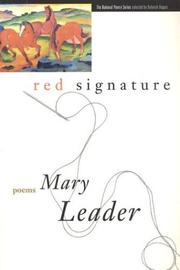 Cover of: Red signature by Mary Leader