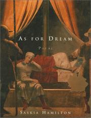 Cover of: As for dream by Saskia Hamilton