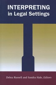 Cover of: Interpreting In Legal Settings by 