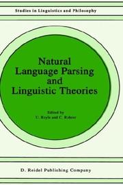 Cover of: Natural language parsing and linguistic theories
