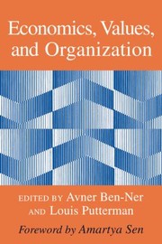 Cover of: Economics Values And Organization