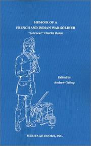 Cover of: Memoir of a French and Indian War soldier