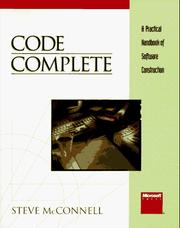 Cover of: Code complete by Steve McConnell