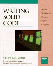 Writing solid code by Steve Maguire