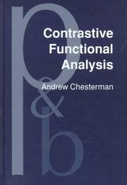 Cover of: Contrastive functional analysis