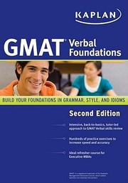 Cover of: Gmat Verbal Foundations