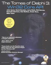 Cover of: The Tomes of Delphi 3: Win32 Core Api
