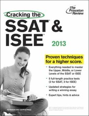 Cracking the SSAT  ISEE
            
                Princeton Review Cracking the SSATISEE by Elizabeth Silas