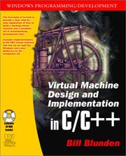 Cover of: Virtual Machine Design and Implementation in C/C++