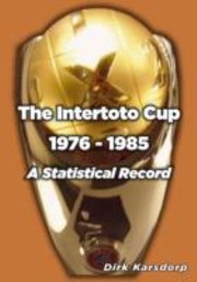 Cover of: The Intertoto Cup 19761985 A Statistical Record