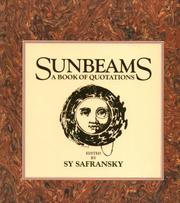 Cover of: Sunbeams: Sages, Saints and Lovers Celebrate the Human Heart (IO)