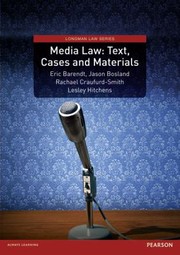 Cover of: Media Law Text Cases And Materials