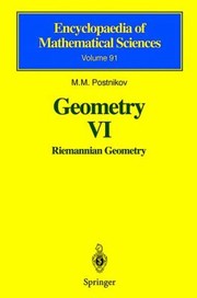 Cover of: Geometry Vi Riemannian Geometry