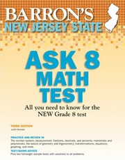 Cover of: New Jersey ASK 8 Math Test
            
                Barrons New Jersey Ask8 Math Test