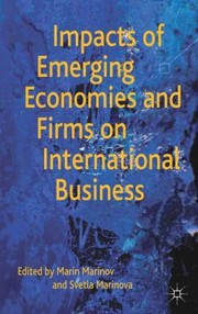 Cover of: Impacts Of Emerging Economies And Firms On International Business by 