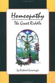 Cover of: Homeopathy by Richard Grossinger