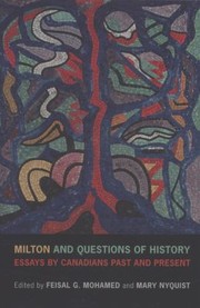 Cover of: Milton and Questions of History by Mary Nyquist