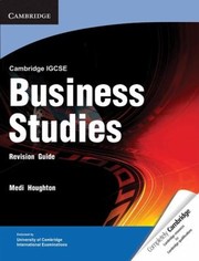 Cover of: Cambridge Igcse Business Studies Revision Guide