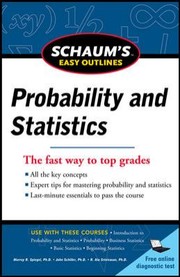 Cover of: Schaums Easy Outline of Probability and Statistics
            
                Schaums Easy Outlines