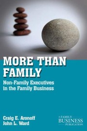 Cover of: More Than Family Nonfamily Executives In The Family Business