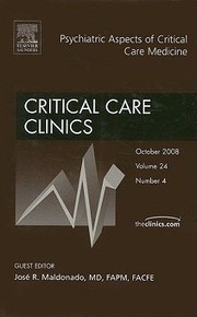 Cover of: Psychiatric Aspects of Critical Care Medicine
            
                Critical Care Clinics by 