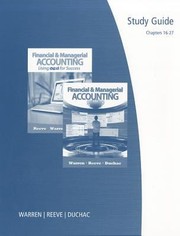 Cover of: Financial and Managerial Accounting or Financial and Managerial Accounting Using Excel for Success Chapters 1627 by 