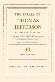 Cover of: The Papers of Thomas Jefferson Volume 40 by 