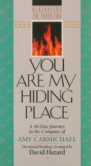 Cover of: You are my hiding place by Amy Carmichael