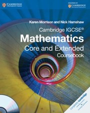 Cover of: Cambridge Igcse Mathematics Core and Extended Coursebook With CDROM
            
                Cambridge International Examinations