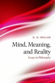 Cover of: Mind Meaning And Reality Essays In Philosophy by 