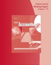 Cover of: Working Papers Chapters 110 for GilbertsonLehmanPassalacquaRoss Century 21 Accounting