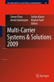 Cover of: MultiCarrier Systems  Solutions 2009
            
                Lecture Notes in Electrical Engineering