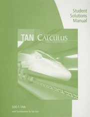 Cover of: Student Solutions Manual Chapters 09 for Tans Single Variable Calculus