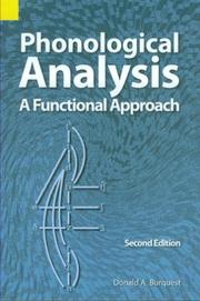 Cover of: Phonological analysis by Donald A. Burquest