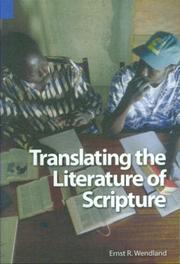 Cover of: Translating the Literature of Scripture