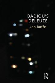 Cover of: Badious Deleuze