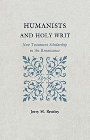 Cover of: Humanists and Holy Writ by 
