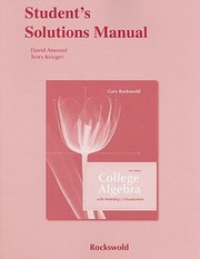 Cover of: Students Solutions Manual for College Algebra with Modeling and Visualization