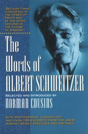 Cover of: The Words of Albert Schweitzer by Norman Cousins