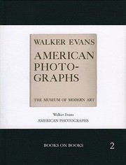 Cover of: Walker Evans American Photographs by 