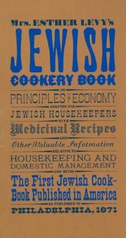 Cover of: Jewish Cookery Book by Esther Levy