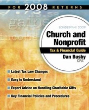 Cover of: Zondervan 2009 Church and Nonprofit Tax and Financial Guide
            
                Zondervan Church  Nonprofit Organization Tax  Financial Guide