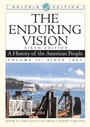 Cover of: The Enduring Vision Dolphin Edition A History of the American People Volume II
            
                History of the American People